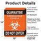 Signmission Quarantine Do Not Enter 2 OSHA Notice Sign, Aluminum, 10in W x 14in L, 2PK OS-2PACK-NS-A-1014-25577 - alternate 4